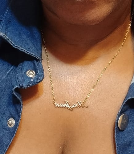 Customer photo review of Personalized Name Necklace