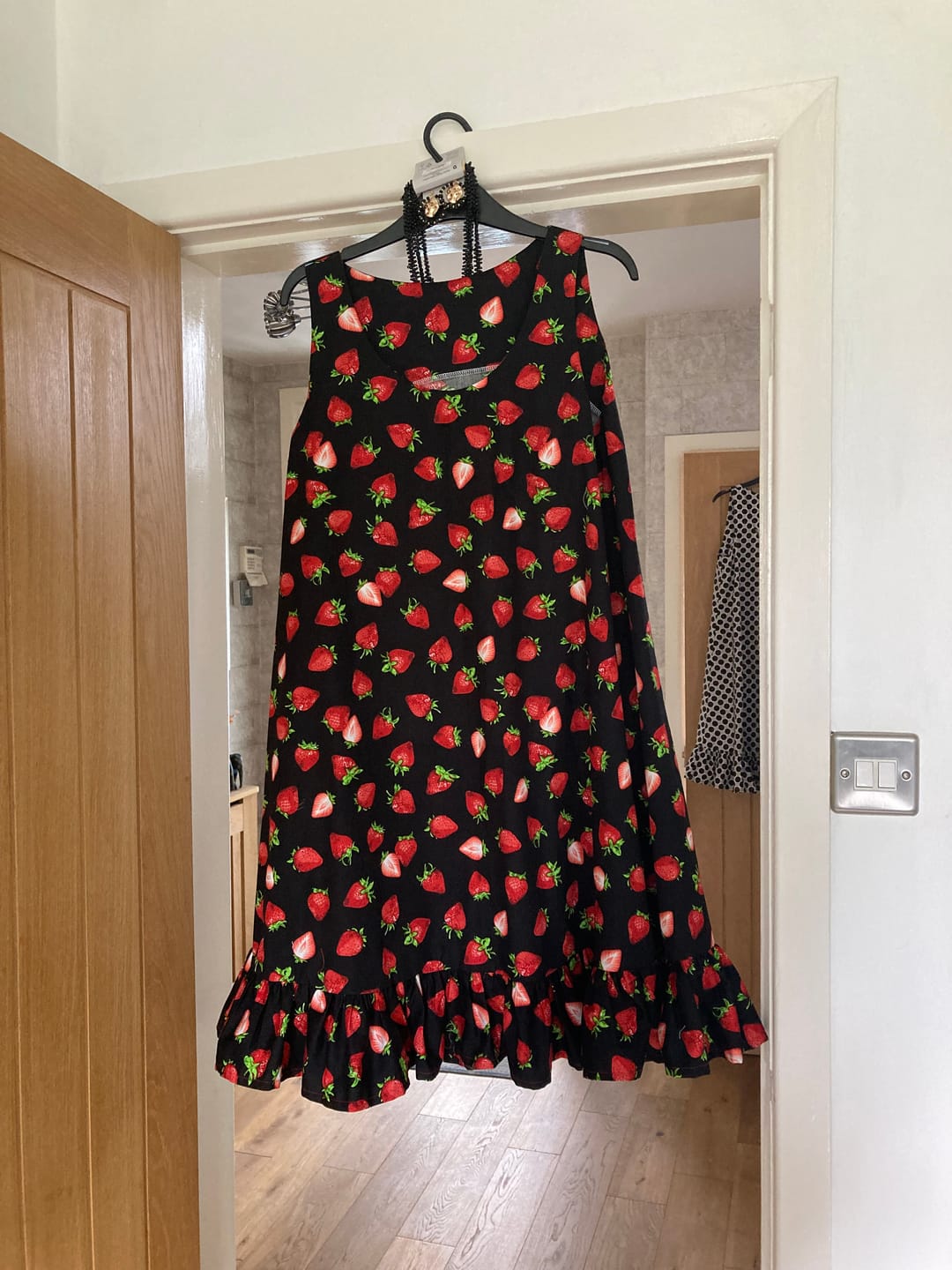 Customer photo review of Strawberry Rose & Hubble Cotton Poplin Fabric