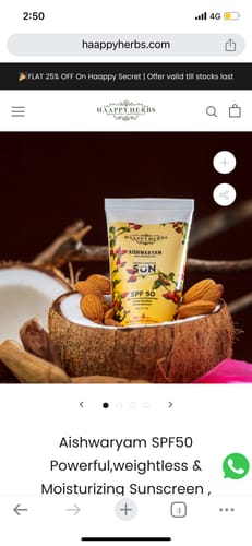 Customer photo review of Aishwaryam SPF50  Powerful,weightless & Moisturizing Sunscreen  , Pa++,uva& Uvb Protection
