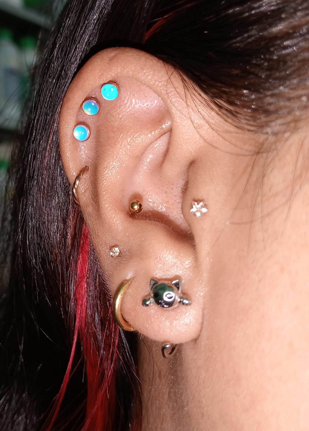 Customer photo review of Piercing Cristal Aurora