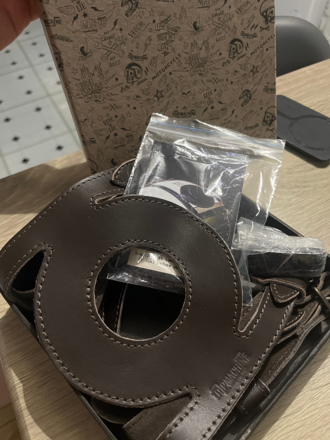 Customer photo review of tank strap right side fuel inlet