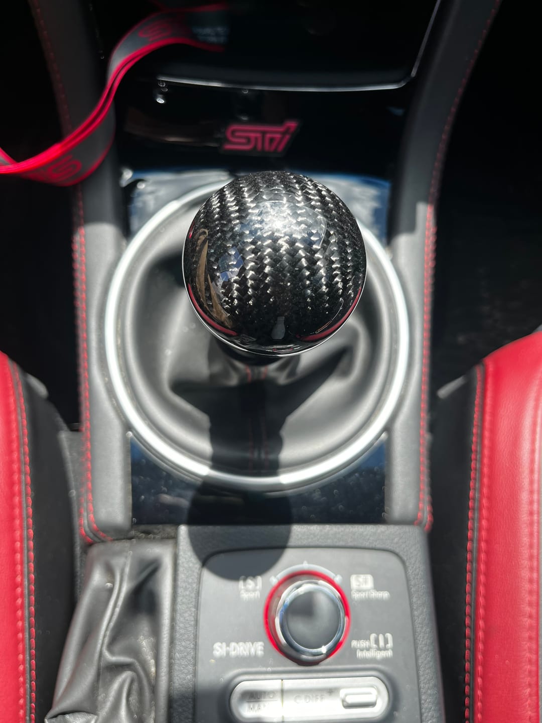 Customer photo review of 2008-2024 Subaru WRX/STi Black Carbon Fiber Ebrake Handle 2013-20 BRZ/FR-S