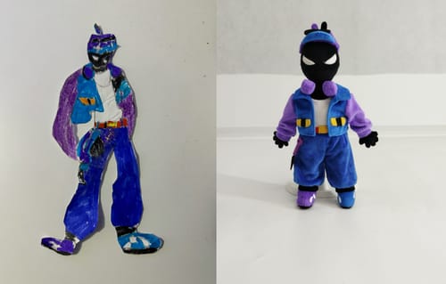 Customer photo review of Turn Drawings into Plushies