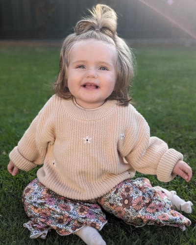 Customer photo review of Flower Knit Jumper