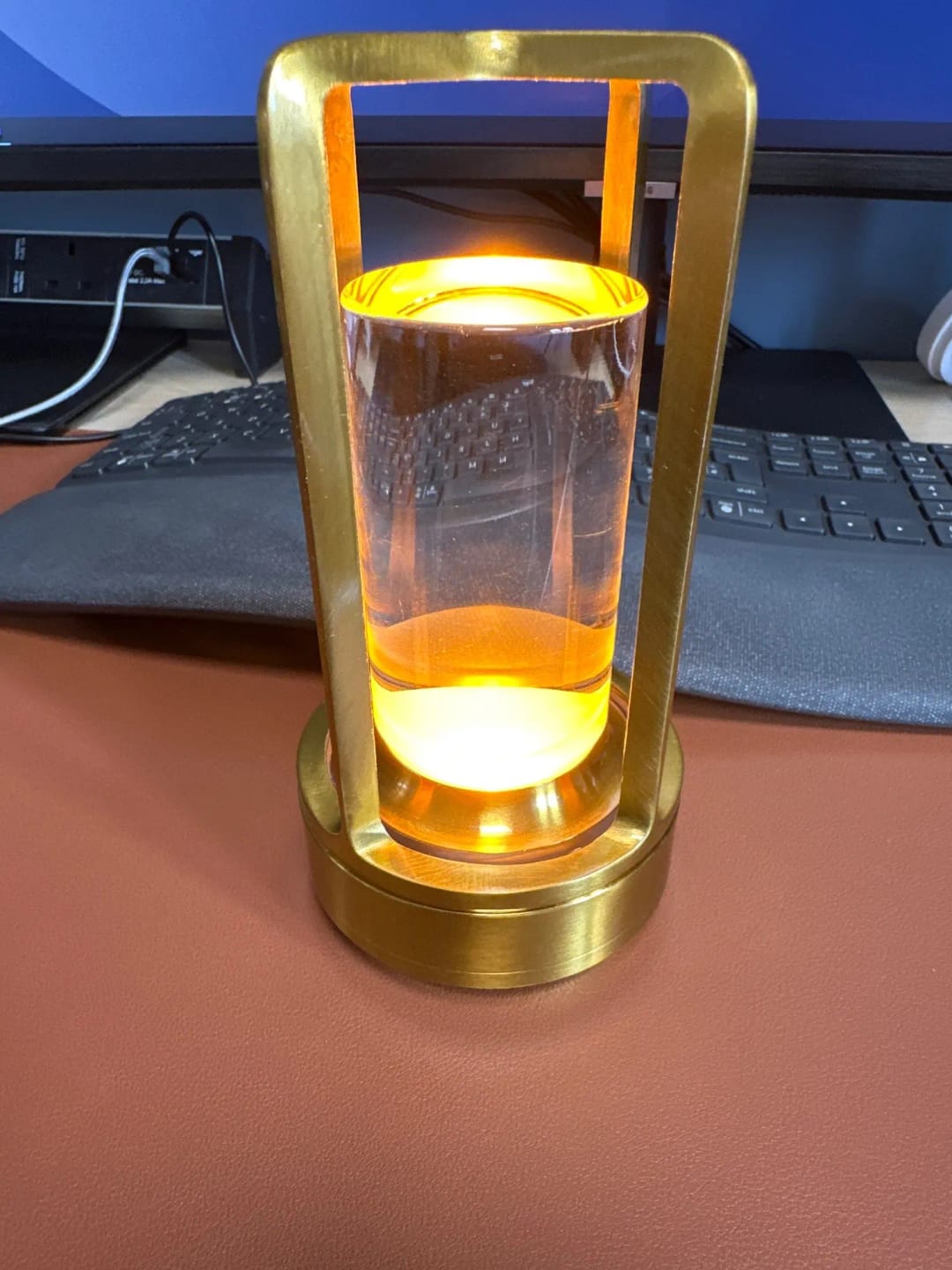 Customer photo review of Modern Cordless Metal Nordic Desk & Table Lamp - Cordless, Rechargeable, LED with Touch Control & Dimming Feature, Suitable for Bedroom, Home, Outdoor - Ideal Night Light for Restaurant and Home Usage