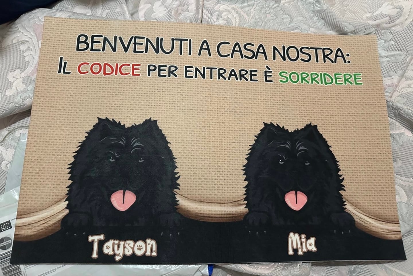 Customer photo review of Animaletti - Zerbino Personalizzabile