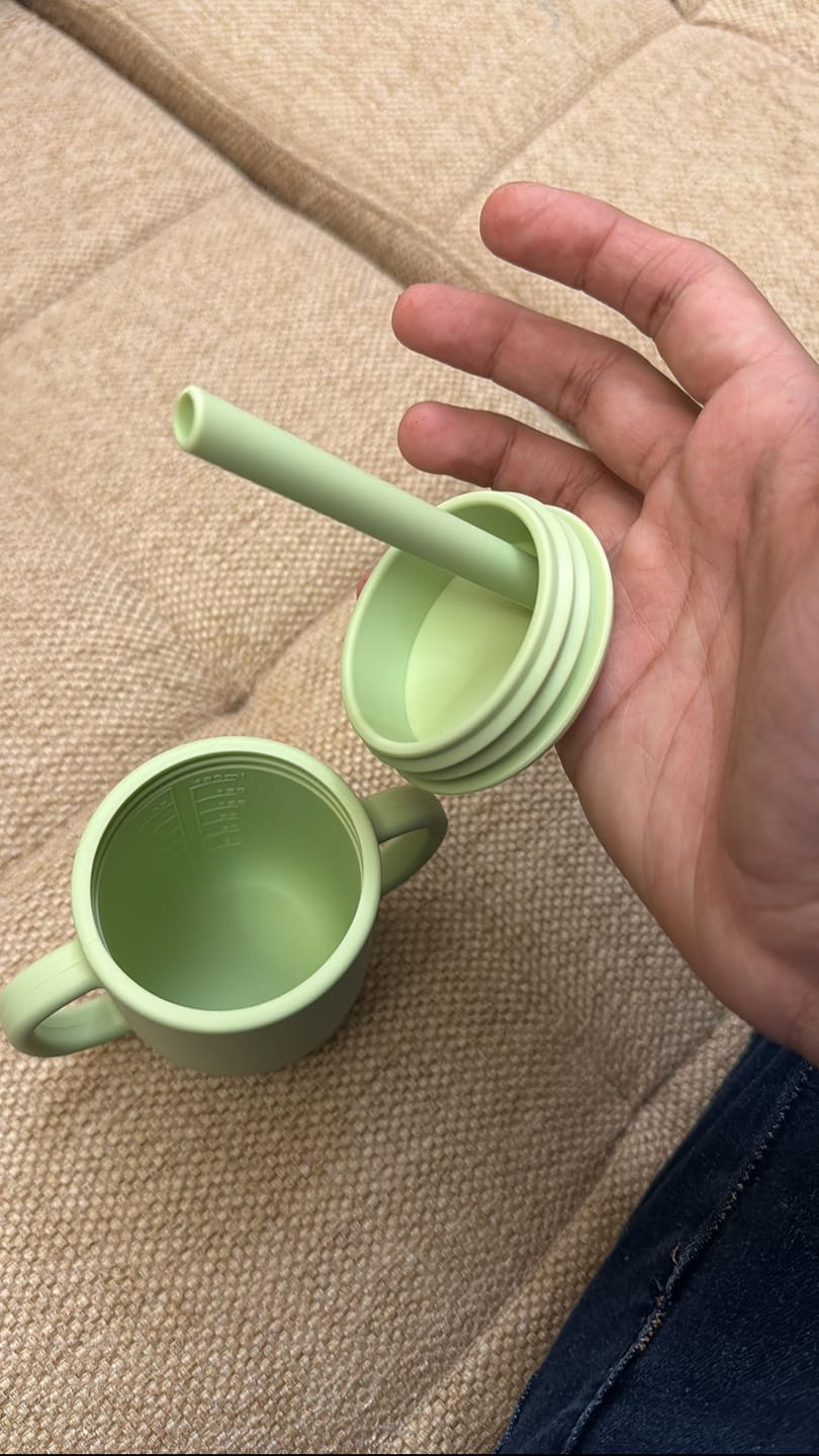 Customer photo review of Silicone Straw Cup with straw cleaner