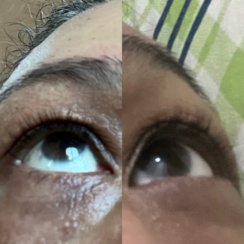Customer photo review of Suero para pestañas y cejas