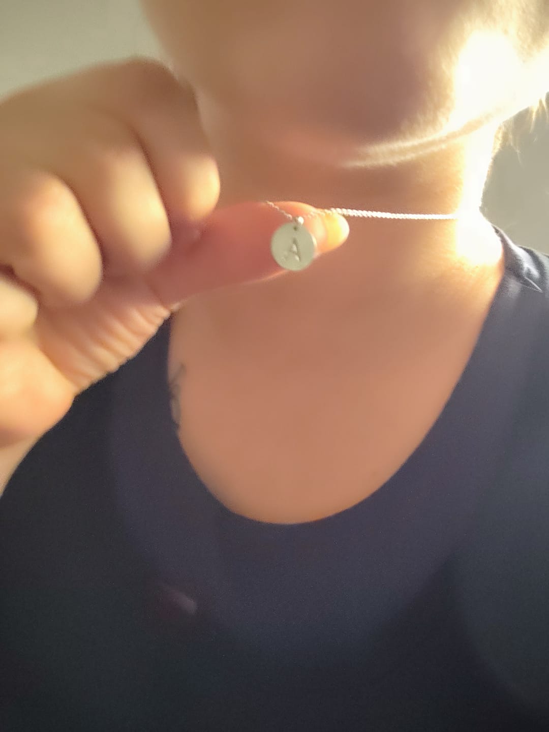 Customer photo review of Collar Inicial