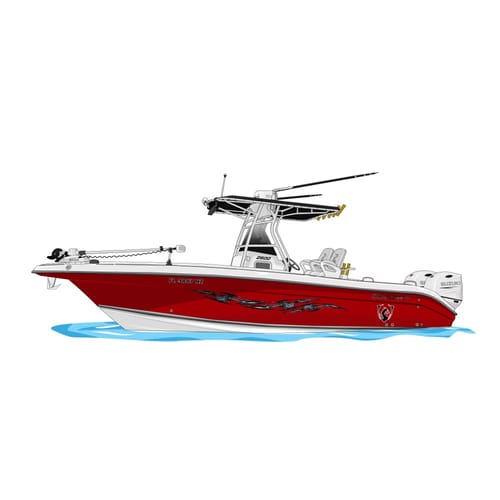 Customer photo review of Custom Digital Boat Artwork