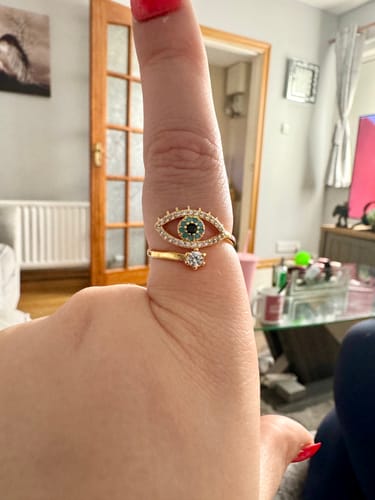 Customer photo review of Evil Eye Protection Ring