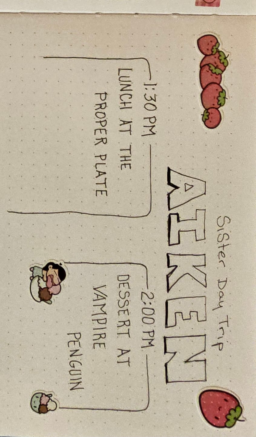 Customer photo review of Ice cream Date Sticker Set
