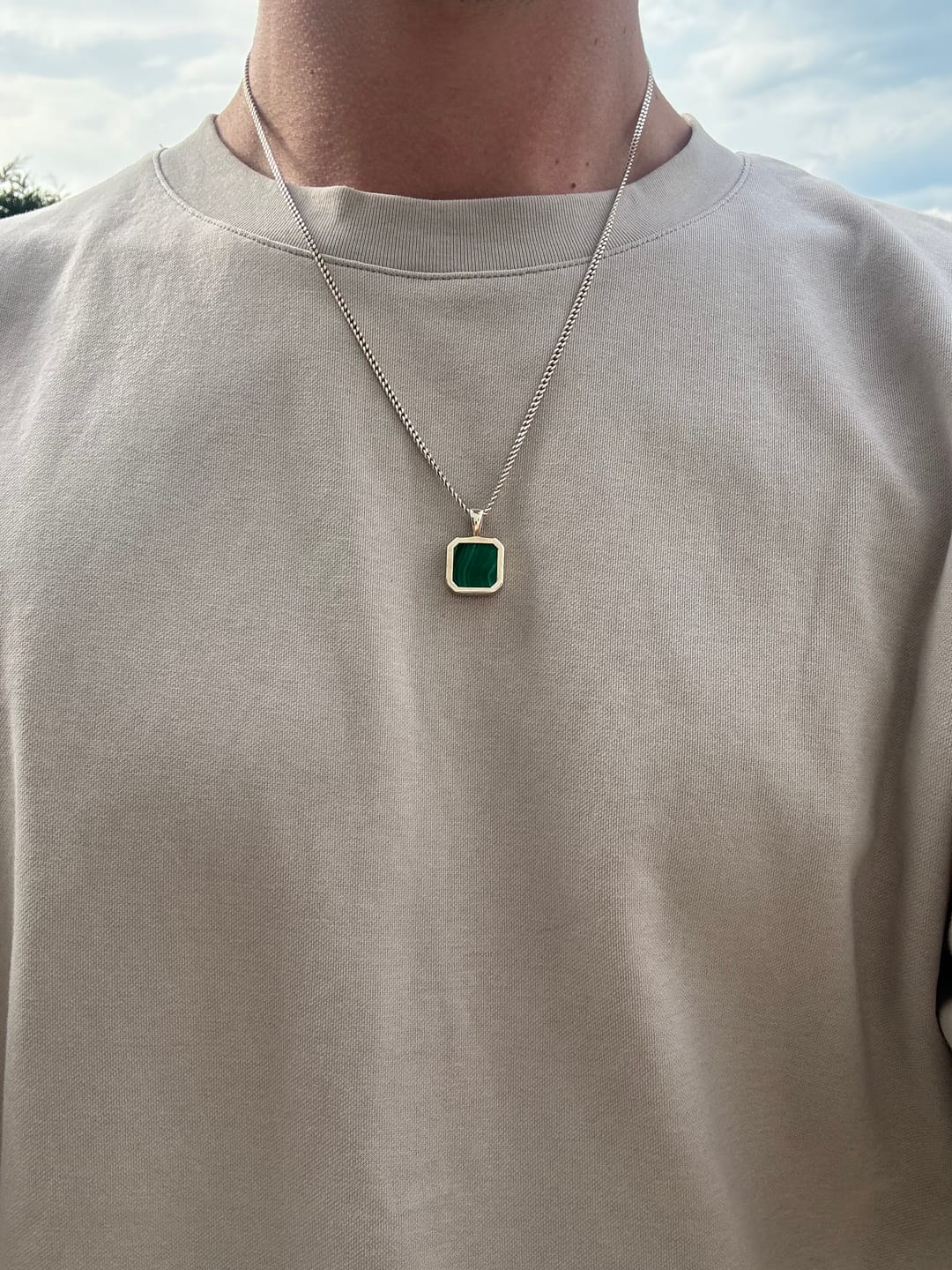 Customer photo review of Pendentif malachite