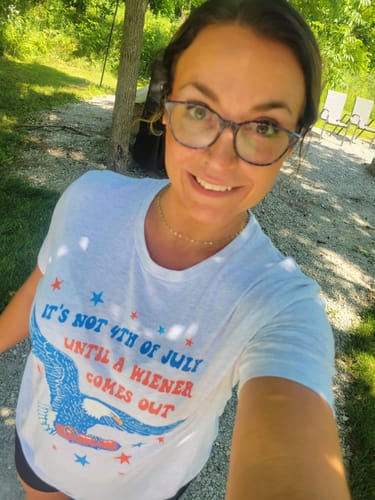 Customer photo review of It's Not 4th of July Until A Wiener Comes Out Tee