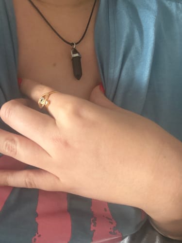 Customer photo review of Crystal Point Necklace