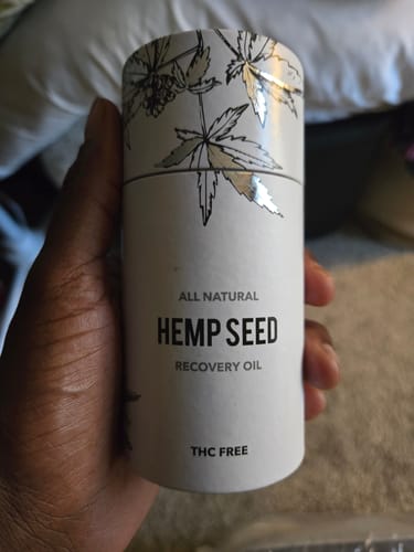 Customer photo review of Hemp Seed Recovery Oil