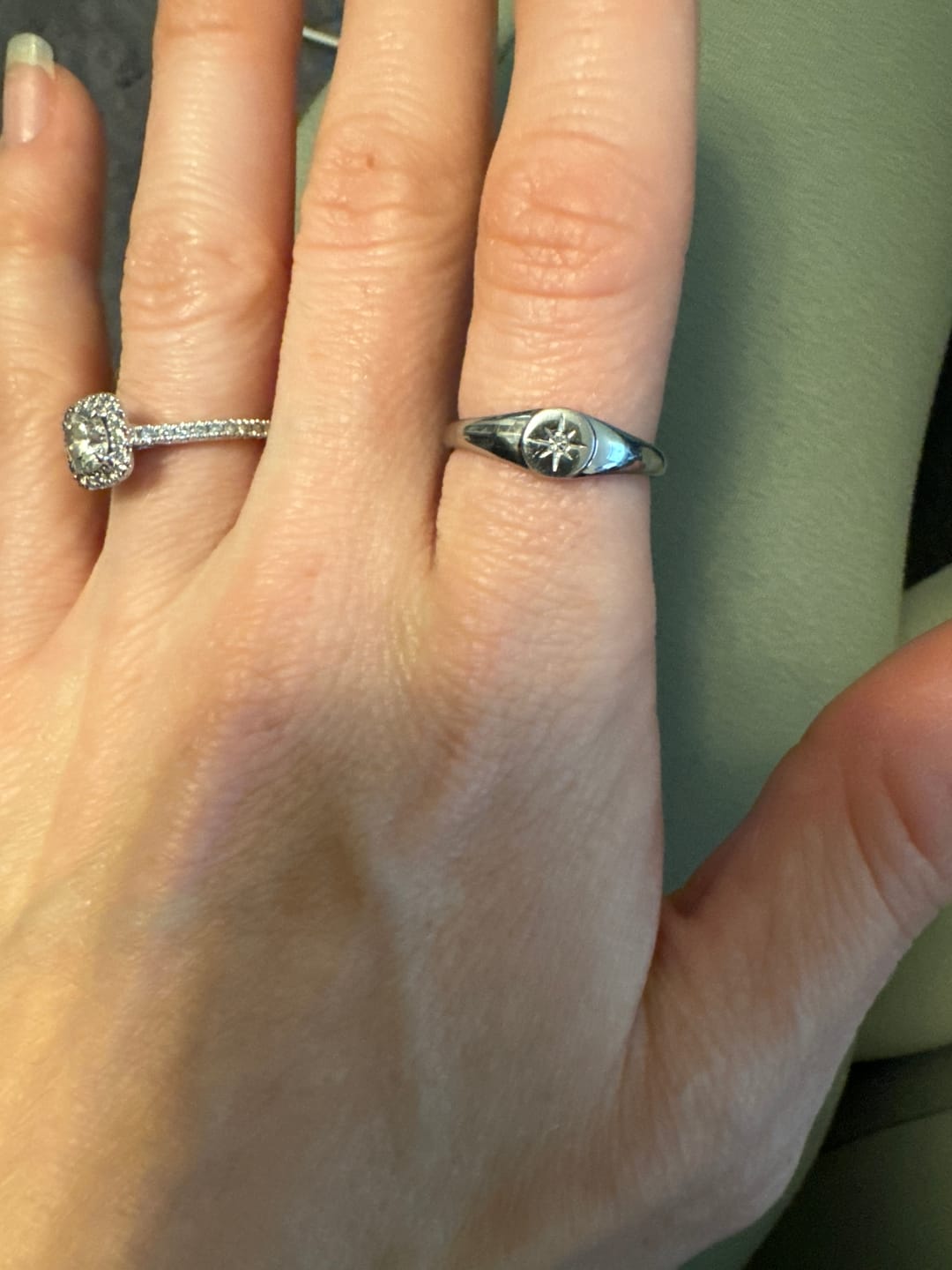 Customer photo review of North Star Signet Ring