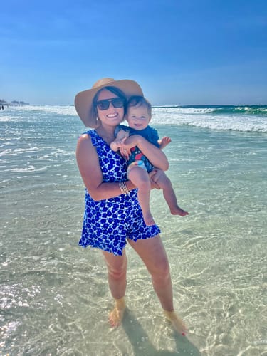 Customer photo review of ginger swim romper