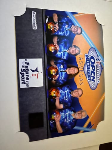 Customer photo review of Maxcorners Blue Thunder Storm Bowling Customized Name And Team Name 3D Shirt