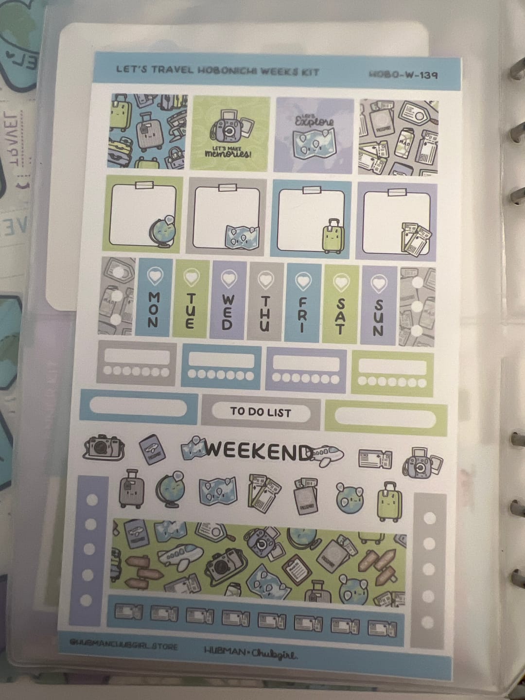 Customer photo review of Let's Travel Theme Hobonichi Weeks Kit