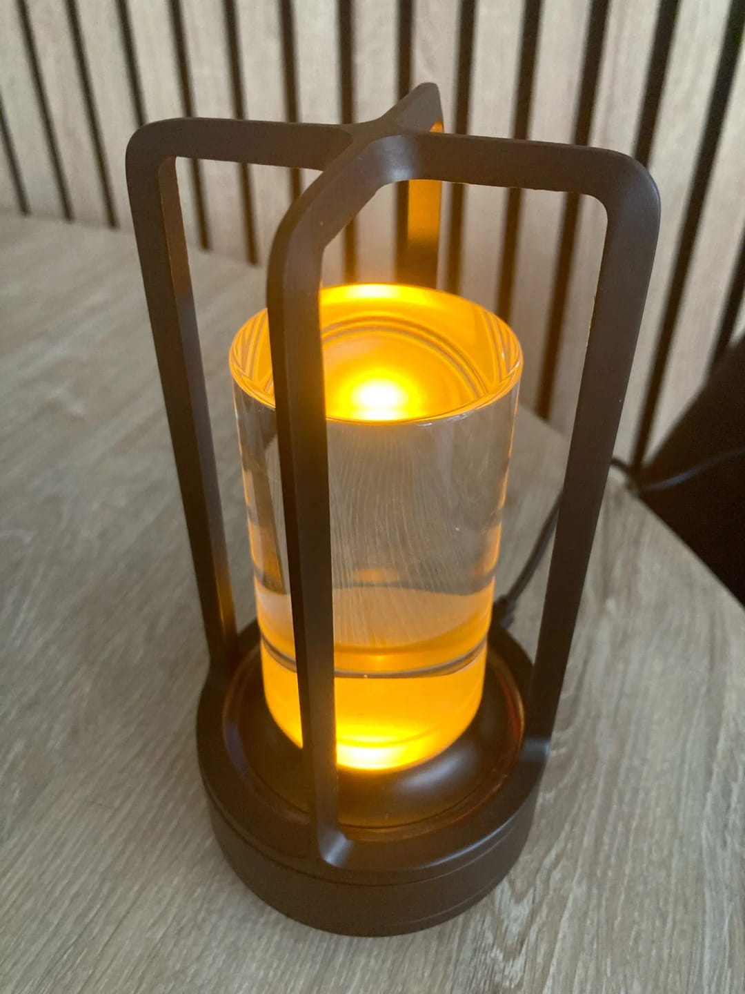 Customer photo review of Modern Cordless Metal Nordic Desk & Table Lamp - Cordless, Rechargeable, LED with Touch Control & Dimming Feature, Suitable for Bedroom, Home, Outdoor - Ideal Night Light for Restaurant and Home Usage