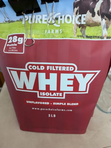 Customer photo review of Whey Protein Isolate Unflavored