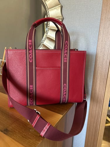 Customer photo review of Coach Women's Smith Tote Silver/1941 Red Multi