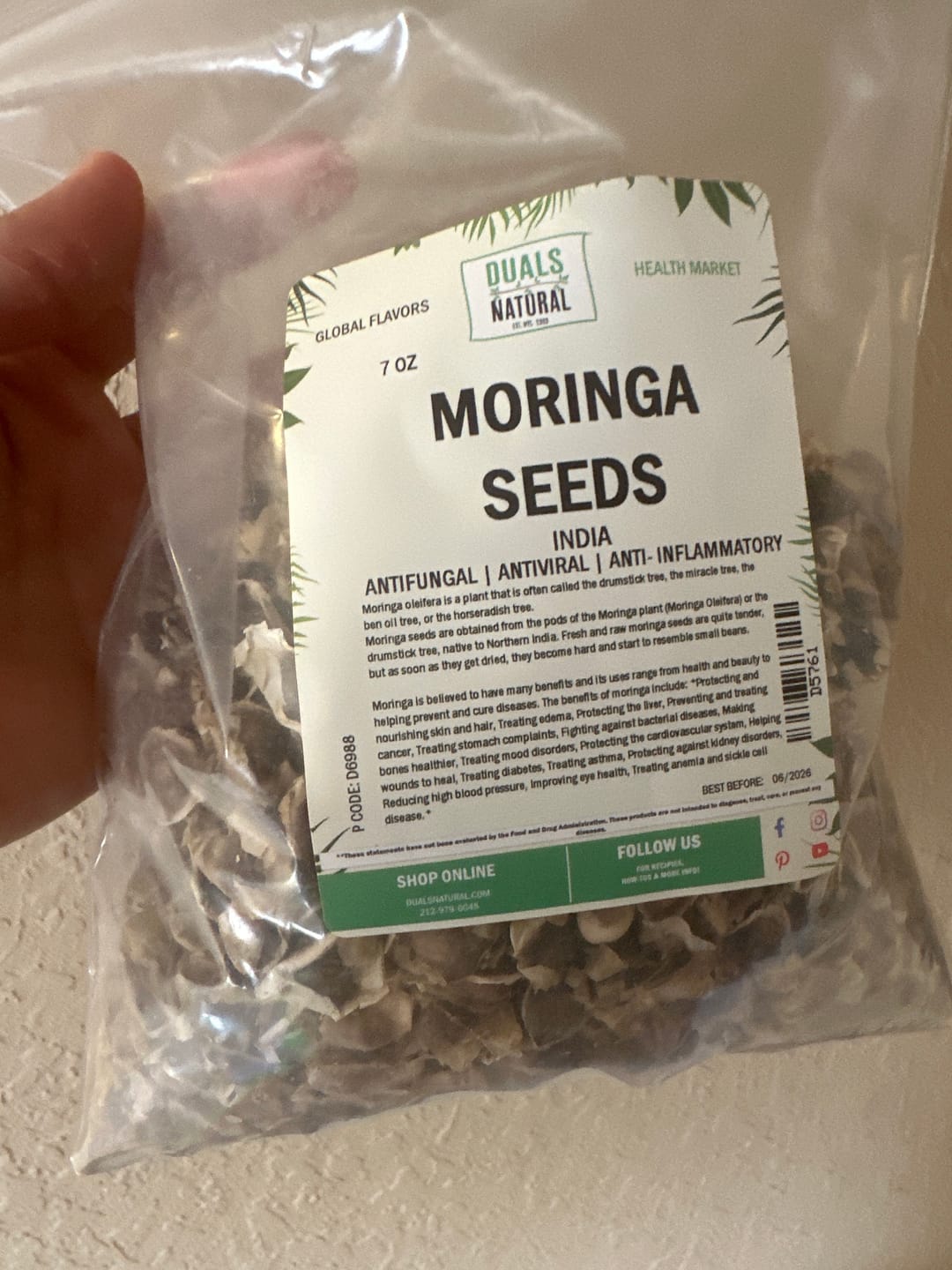 Customer photo review of MORINGA SEEDS