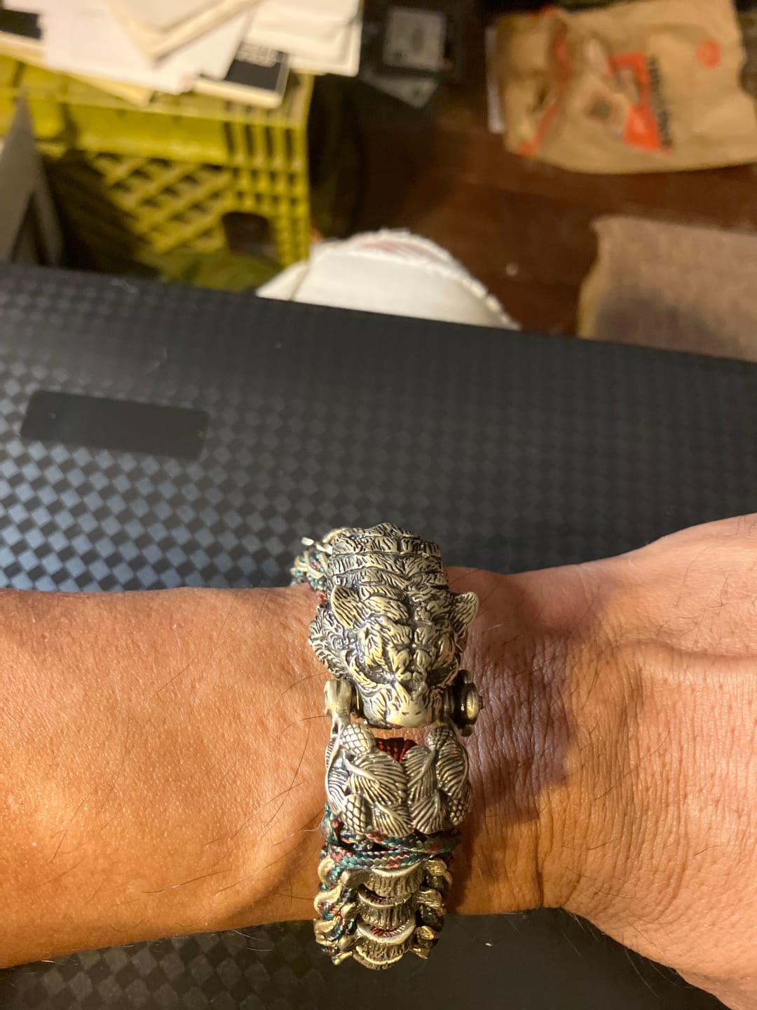 Customer photo review of Tiger Paracord Bracelet