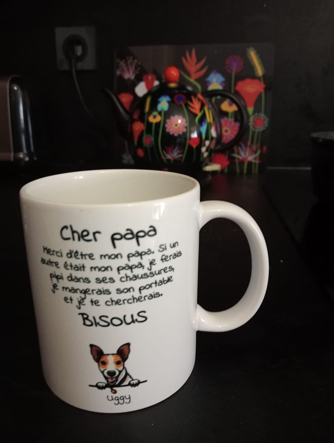 Customer photo review of Cher papa (chien) - Mug personnalisé