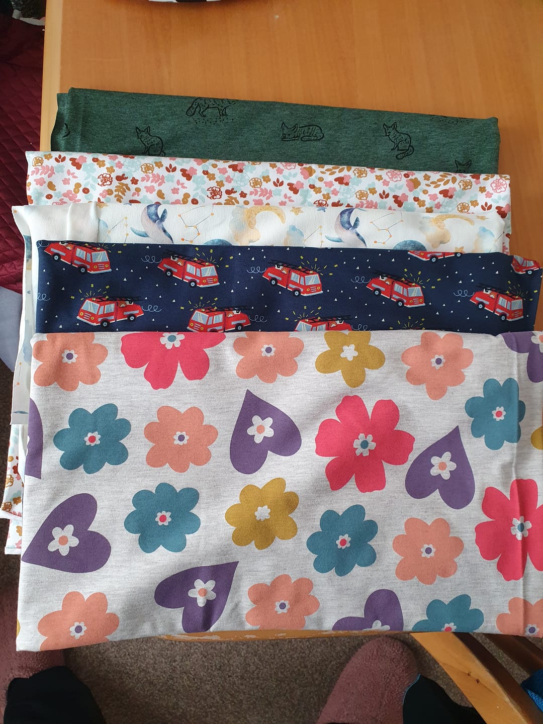 Customer photo review of Printed Cotton Jersey Remnants