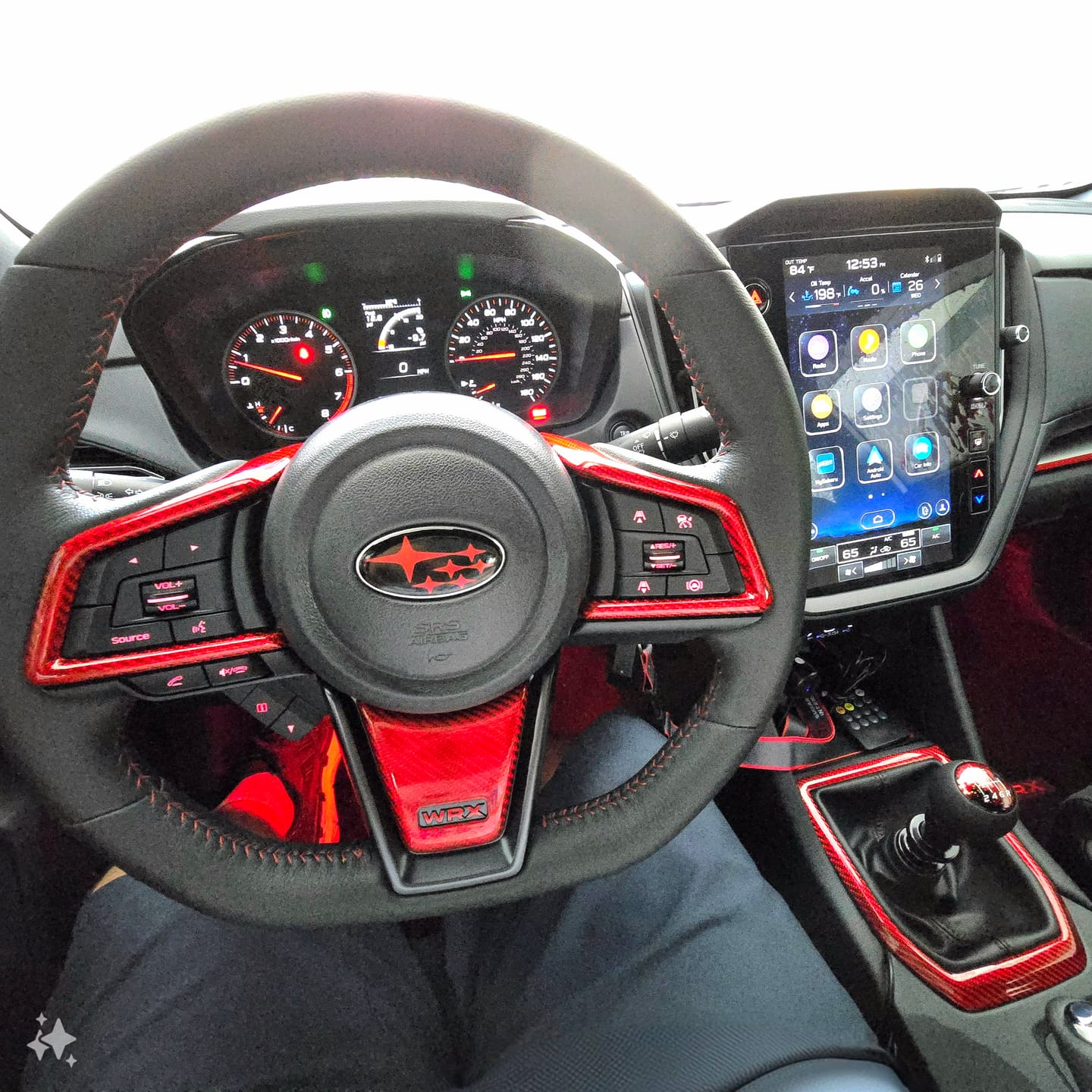 Customer photo review of 2022-25 Subaru WRX VB Carbon Fiber Steering Wheel Trims