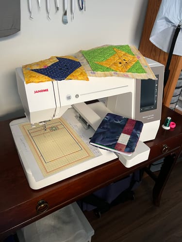 Customer photo review of Janome Memory Craft 550E Limited Edition Embroidery Machine