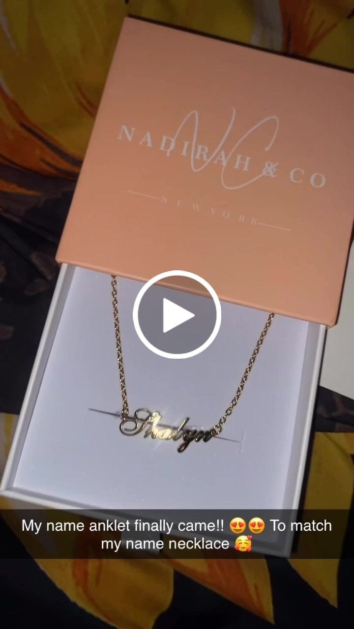 Customer video review of Personalized Name Anklet/ Bracelet