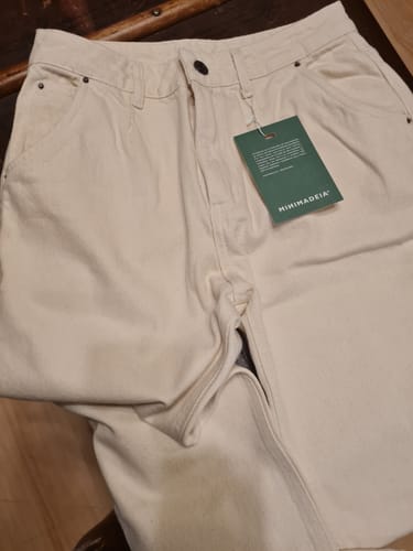 Eliane S. review of Calça Jeans Slouchy Cacau Bege image 1 out of 1