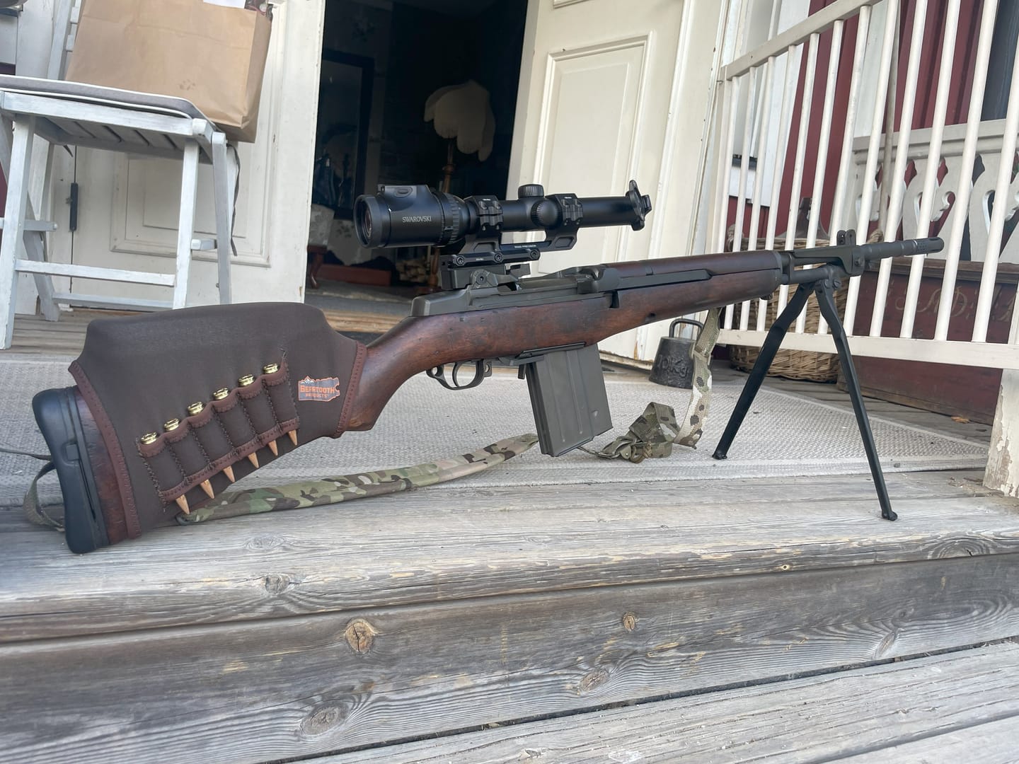 Customer photo review of M1 Garand / M1A Micro Red Dot Base and Picatinny Rail Mount Gen 3