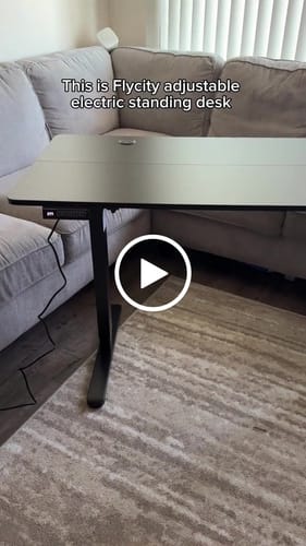 Customer video review of Flycity Electric Standing Desk Height Adjustable Computer Desk