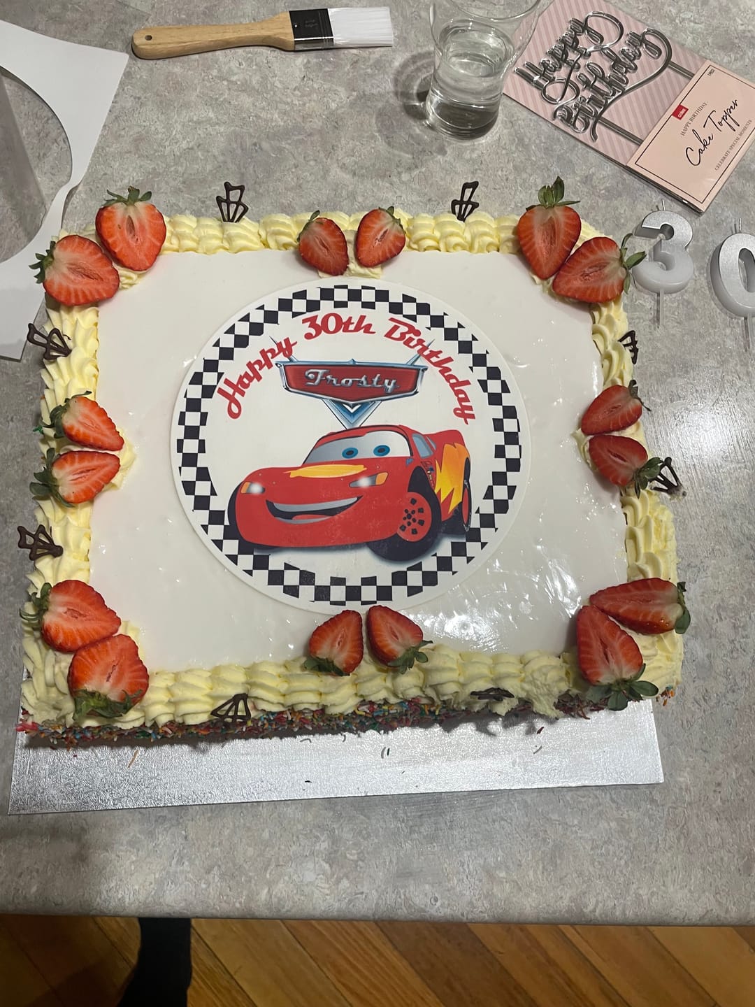 Customer photo review of Cars - Edible Icing Toppers