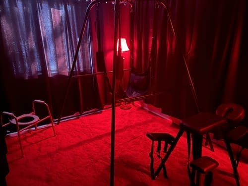 Customer photo review of Trinity Sex Swing Stand