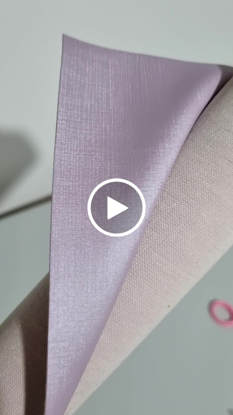 Customer video review of DUNA 0.9MM FUNDO MALHA COR LAVANDA