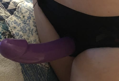 Customer photo review of 7X Revolver 2 Inch Thick Vibrating Strapless Strap-on