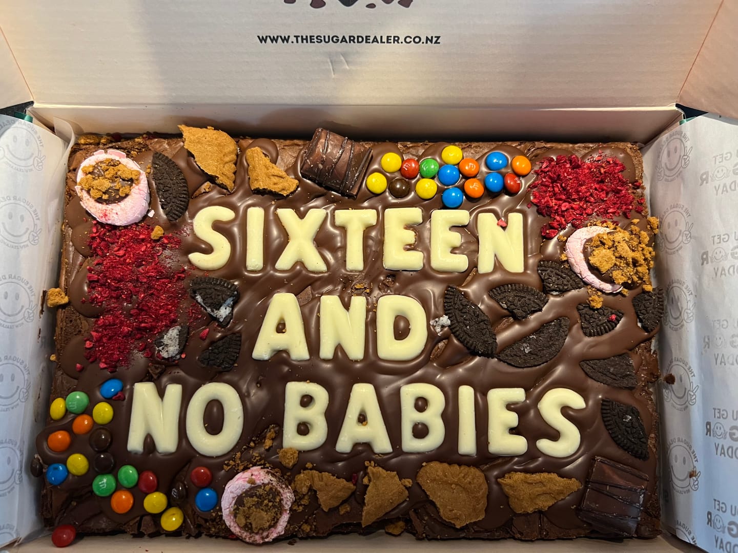 Customer photo review of Chocolate fiend custom brownie