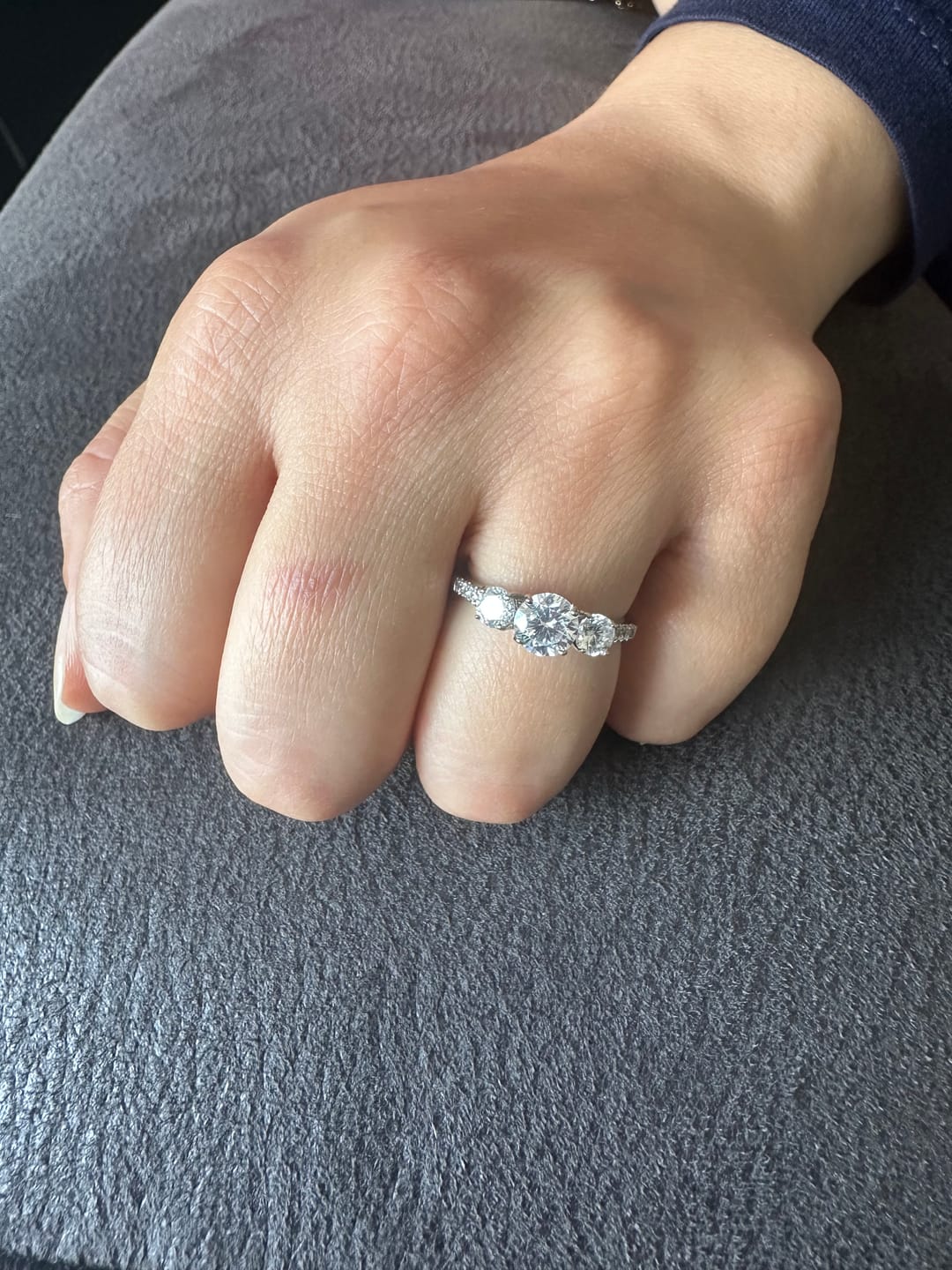 Customer photo review of Round Trinity Ring