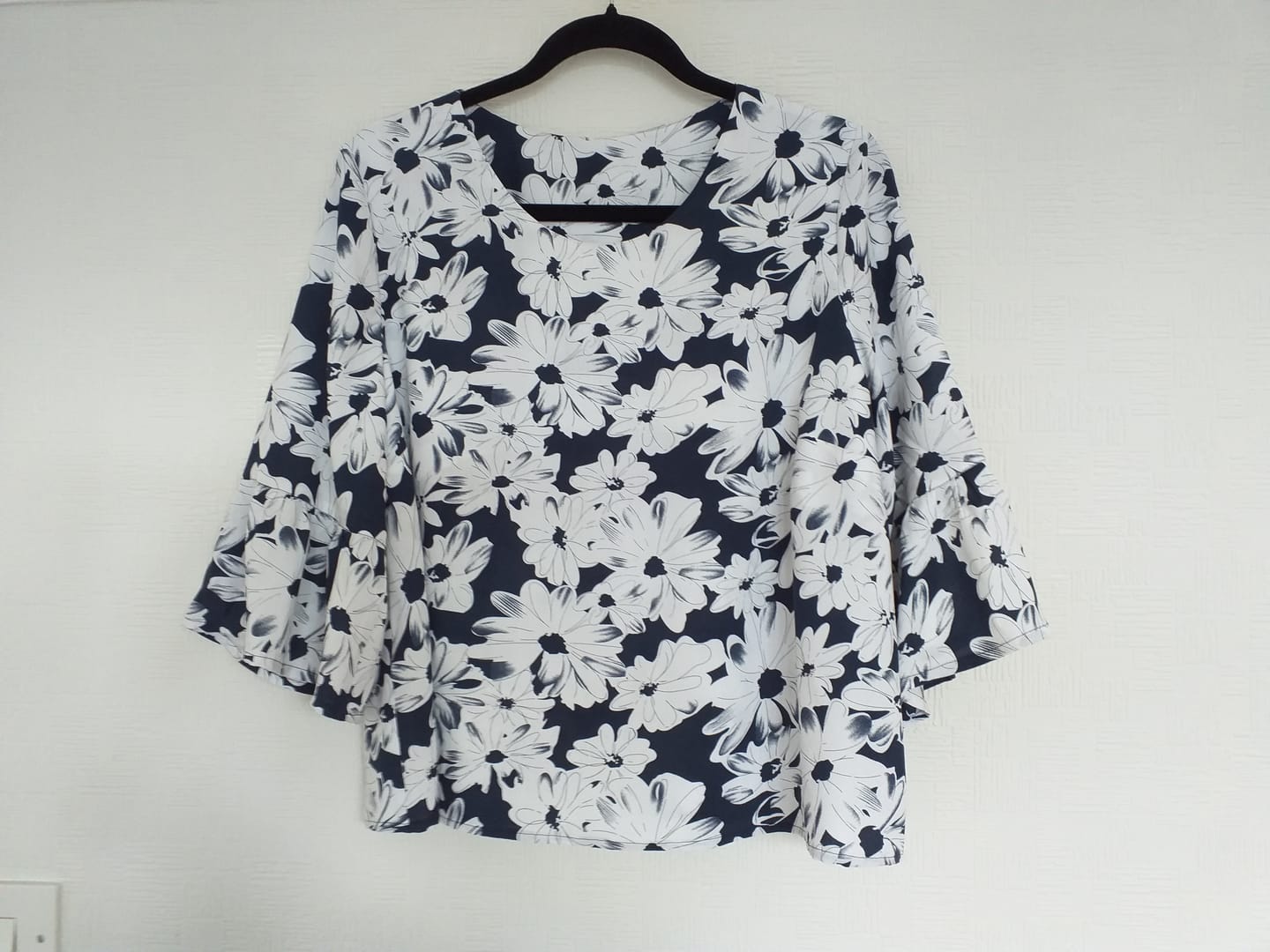 Customer photo review of Doodled Flowers Viscose Challis Fabric