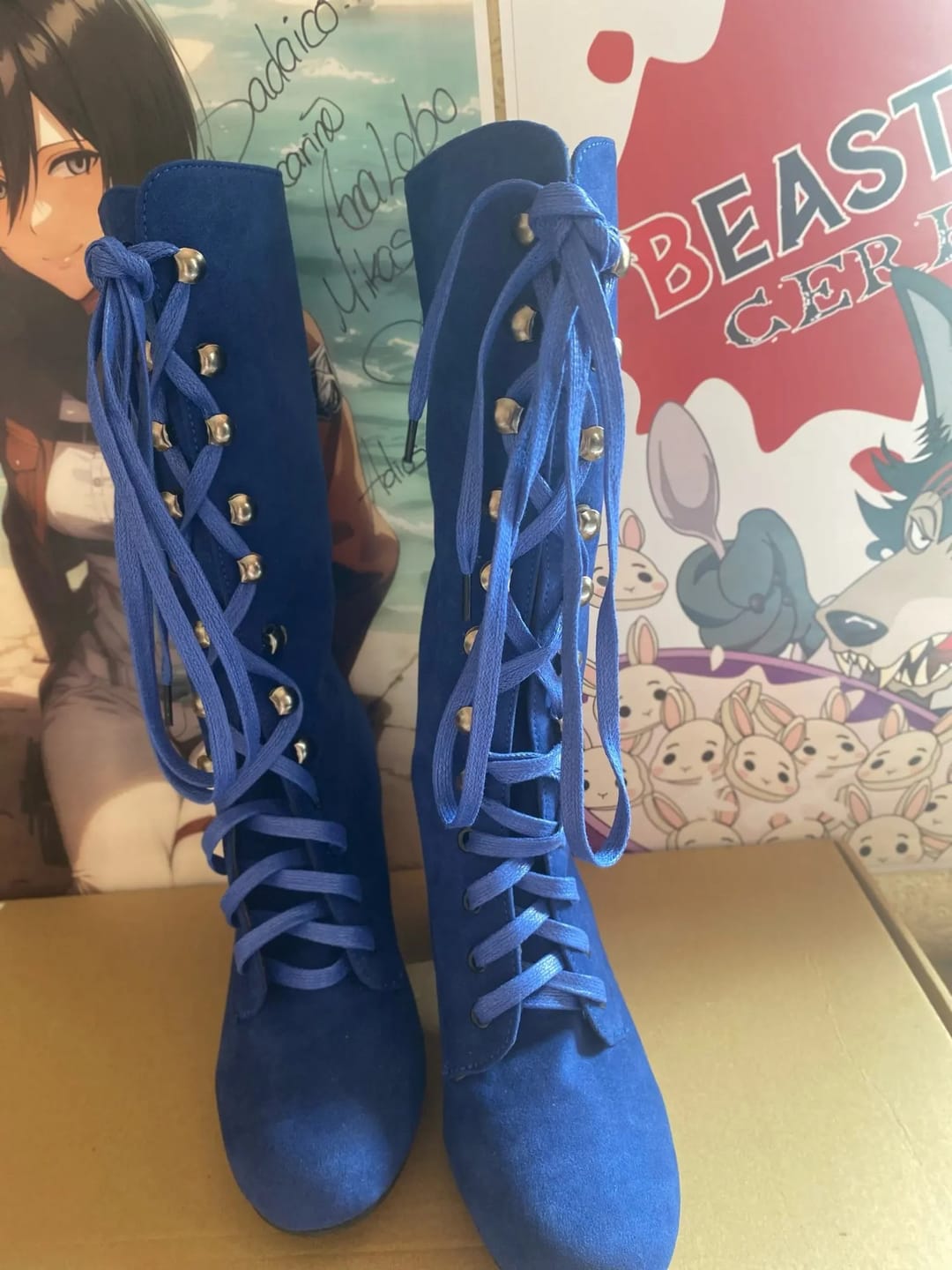 Customer photo review of Steampunk lace-up boots