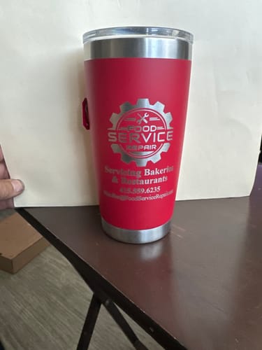 Customer photo review of Bundle (6) Custom Laser Engraved - 20oz Tumblers