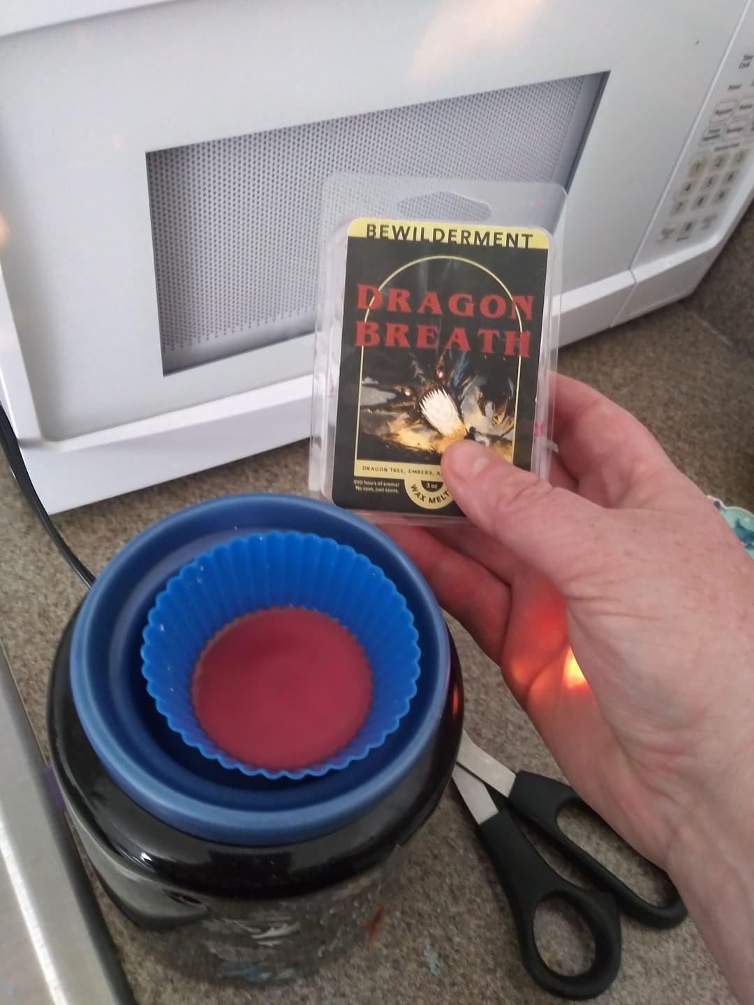 Customer photo review of Dragon Breath Wax Melts