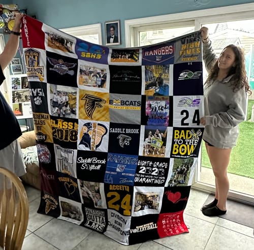 T-shirt quilt featuring saddle brook rangers by Maria from NJ