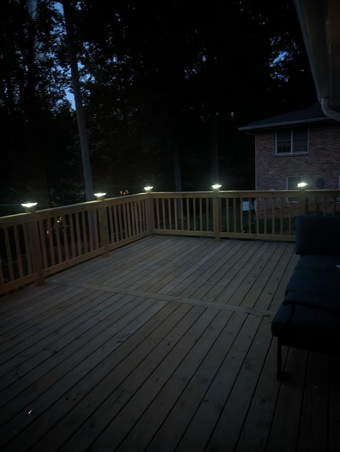Customer photo review of 6000K/3000K Solar Deck Post Light for Patio 6/12 Pack