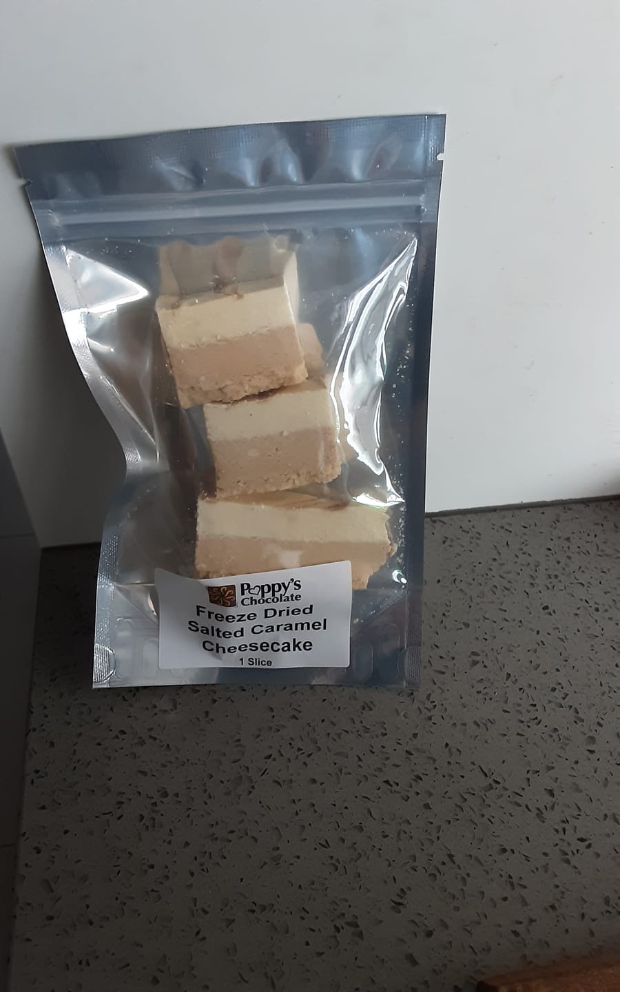 Customer photo review of Freeze Dried Cheesecake Salted Caramel